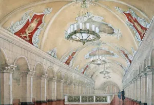 Metro Prints: Project for the Komsomolskaya Metro station, 1949