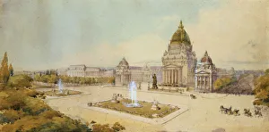 Project for the large exhibition centre, Paris, 1893