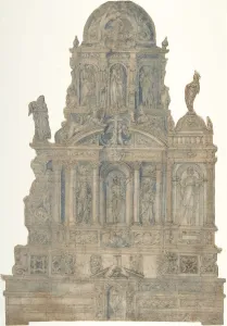 Monumental Prints: Project for a Monumental Tomb, 16th century. Creator: Anon