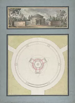 Triangle Collection: Project for a Temple Dedicated to the Trinity, Elevation and Plan, ca. 1783