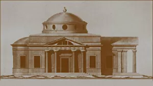 Lvov Gallery: Projest of the Cathedral of St Joseph in Mogilev, c. 1780. Artist: Lvov