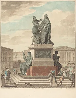 Le Jeune Prints: Projet d un monument a eriger pour le roi, 1790. Creator: Jean Francois Janinet