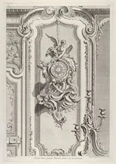 Meissonier Gallery: Projet d une grande Pendule, from Oeuvre de Juste Aurele Meissonnier, ca. 1742-48
