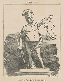 Piglet Prints: Projet d'une statue... a Odilon-Nemrod, 19th century. Creator: Honore Daumier