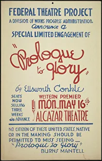 Conkle Prints: Prologue to Glory, San Francisco, 1938. Creator: Unknown