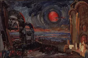 Prologue. Stage design for the opera Prince Igor by A. Borodin, 1934. Creator: Fyodor Fyodorovsky