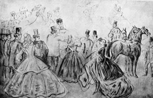 The Promenade, 19th century, (1930). Artist: Constantin Guys