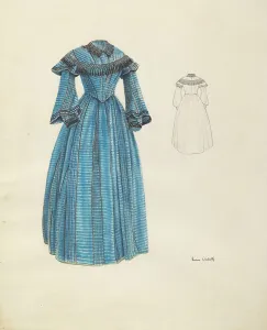 Gathered Prints: Promenade Dress, c. 1937. Creator: Lucien Verbeke