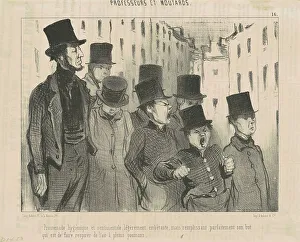 Teachers Prints: Promenade hygiénique et sentimentale... 19th century. Creator: Honore Daumier