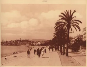 La Cote Dazur De Marseille A Menton Prints: Promenade de la Croisette and Mont Chevalier, Cannes, 1930. Creator: Unknown