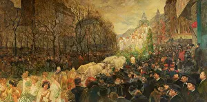 Carnival Prints: Promenade de la vache enragée, ca 1897. Creator: Abel-Truchet, Louis (1857-1918)