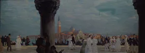 State Art Museum Prints: Promenade in Venice, 1907-1908. Artist: Kustodiev, Boris Michaylovich (1878-1927)