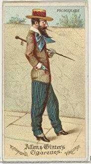 Dude Gallery: Promenade, from Worlds Dudes series (N31) for Allen & Ginter Cigarettes, 1888