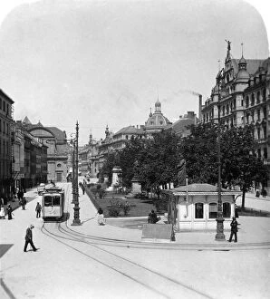 Images Dated 7th February 2008: Promenadeplatz in Munich, Germany, c1900s.Artist: Wurthle & Sons