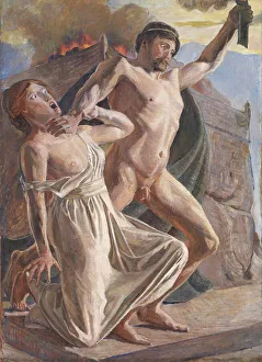 Stealing Prints: Prometheus steals fire, 1906-1917. Creator: Poul S. Christiansen