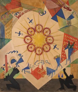 State Central Literary Museum Prints: Promised Land. Stage design for the theate play Mystery-Bouffe by Vladimir Mayakovsky
