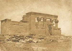 Aswan Prints: Pronaos du Temple de Deboude (Parembole), April 10, 1850. Creator: Maxime du Camp