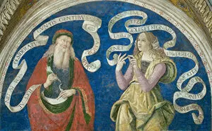 Bernardino Collection: The Prophet Amos and the European Sibyl, 1492-1495