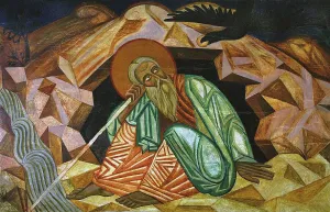 Elias Prints: The Prophet Elijah, 1912. Creator: Boychuk, Mykhailo (1882-1937)