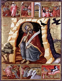 The Prophet Elijah in the Wilderness with Scenes from His Life. Artist: Anonymous