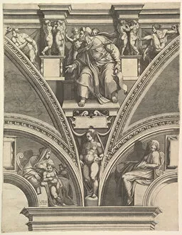 Aelst Nicolaus Van Collection: The Prophet Ezekiel; from the series of Prophets and Sibyls in the Sistine Chapel