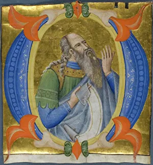 Incised Prints: Prophet in a Historiated Initial O from a Gradual