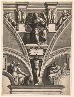 After Prints: The Prophet Joel, early 1570s. Creator: Giorgio Ghisi (Italian, 1520-1582)