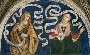 Prophets Gallery: The Prophet Micah and the Tiburtine Sibyl, 1492-1495