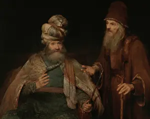 Nathan Prints: The prophet Nathan admonishes King David. Creator: Gelder, Aert de (1645-1727)
