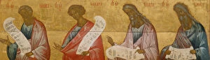 Prophets Gallery: The prophets Jacob, Zechariah, Malachi and Joel, c. 1502-1503. Artist: Russian icon
