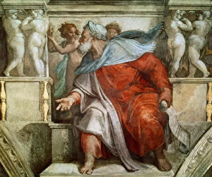 Buonarroti Gallery: Prophets and Sibyls: Ezekiel (Sistine Chapel ceiling in the Vatican), 1508-1512