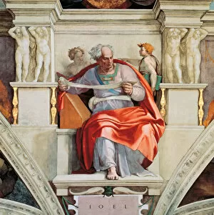 Buonarroti Gallery: Prophets and Sibyls: Joel (Sistine Chapel ceiling in the Vatican), 1508-1512