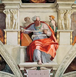 Michelangelo 1475 1564 Prints: Prophets and Sibyls: Joel (Sistine Chapel ceiling in the Vatican), 1508-1512