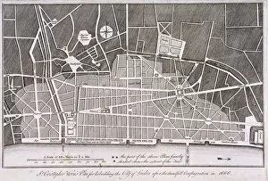 Town Planning Gallery: Proposed plan for the rebuilding of the City of London after the Great Fire in 1666