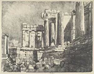 Gateway Gallery: The Propylaea, Athens, 1913. Creator: Joseph Pennell