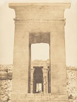Temple Of Dendur Prints: Propylon du Temple de Dandour (Tropique du Cancer), April 1850. Creator: Maxime du Camp