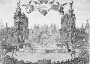 Etching And Engraving Prints: Proscenium for Angelica, Vincitrice di Alcina, 1716. Creator: Franz Ambros Dietel