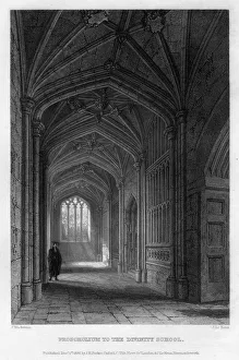 John Le Keux Gallery: Proscholium to the Divinity School, Oxford, 1836.Artist: John Le Keux