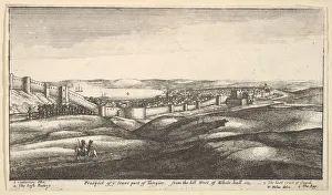 Tangiers Prints: Prospect of ye lower part of Tangier, from the hill West of White-hall, 1669-73