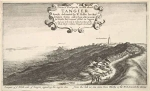 Tangiers Prints: Prospect of ye North side of Tangier regarding the mayne Sea from the hill as you come