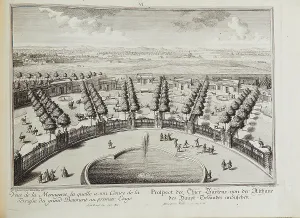 Prospect of the Zoo, 1731. Creator: Kleiner; Salomon (1700-1761)