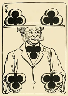 George Newnes Ltd Gallery: The Prosperous Baker on the five of clubs, 1910. Creator: A Hogg
