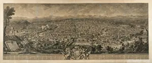 Plan Prints: Prospetto dell'Alma Citta di Roma visto dal Monte Gianciolo, Between 1745 and 1765