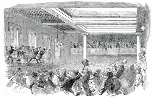 Protesters Prints: Protectionist Meeting at Lincoln, 1850. Creator: Unknown