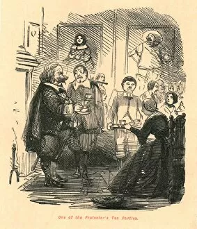 The Comic History Of England Gallery: One of the Protectors Tea Parties, 1897. Creator: John Leech