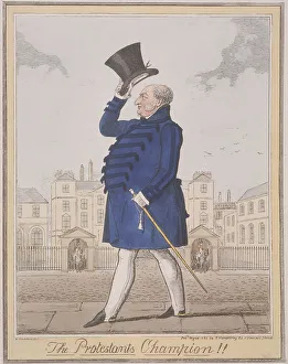 Ir Cruikshank Prints: The Protestants Champion!!, 1825. Artist: Isaac Robert Cruikshank