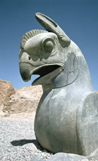 Achaemenid Collection: Protome of a double griffin, the Apadana, Persepolis, Iran