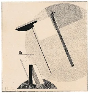 Lissitzky Prints: Proun 3 A, 1922. Creator: Lissitzky, El (1890-1941)