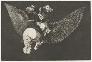1746 1828 Prints: The Proverbs: Flying Folly, 1864. Creator: Francisco de Goya (Spanish, 1746-1828)
