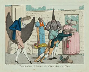 Hairstyles Prints: Provinciaux visitant les curiosites de Paris (Provinicials Visiting the Curiosities
